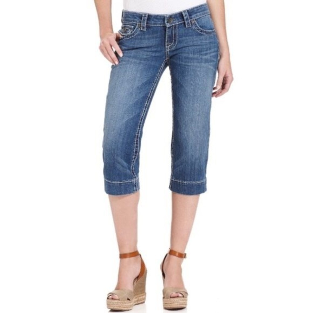 Kut from the Kloth Embroidered Pocket Capri Jeans Size 6